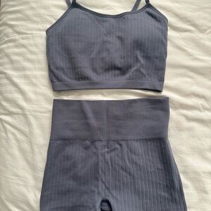 ASOS Ribbed Active Sports Bra & Shorts Set